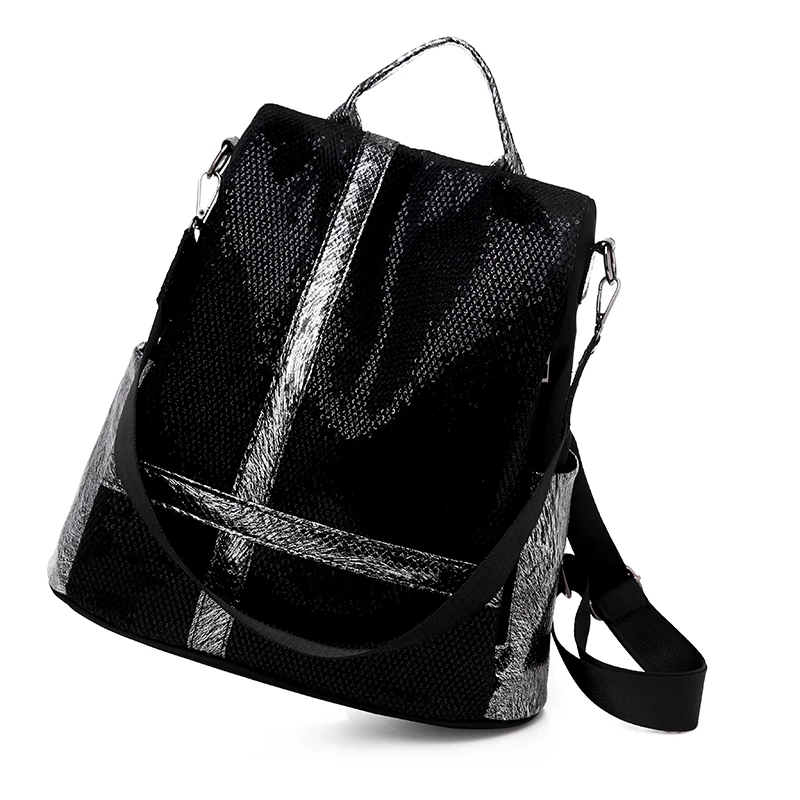 Новый рюкзак для женщин ткань Оксфорд винтажная одежда женская сумка с блестками