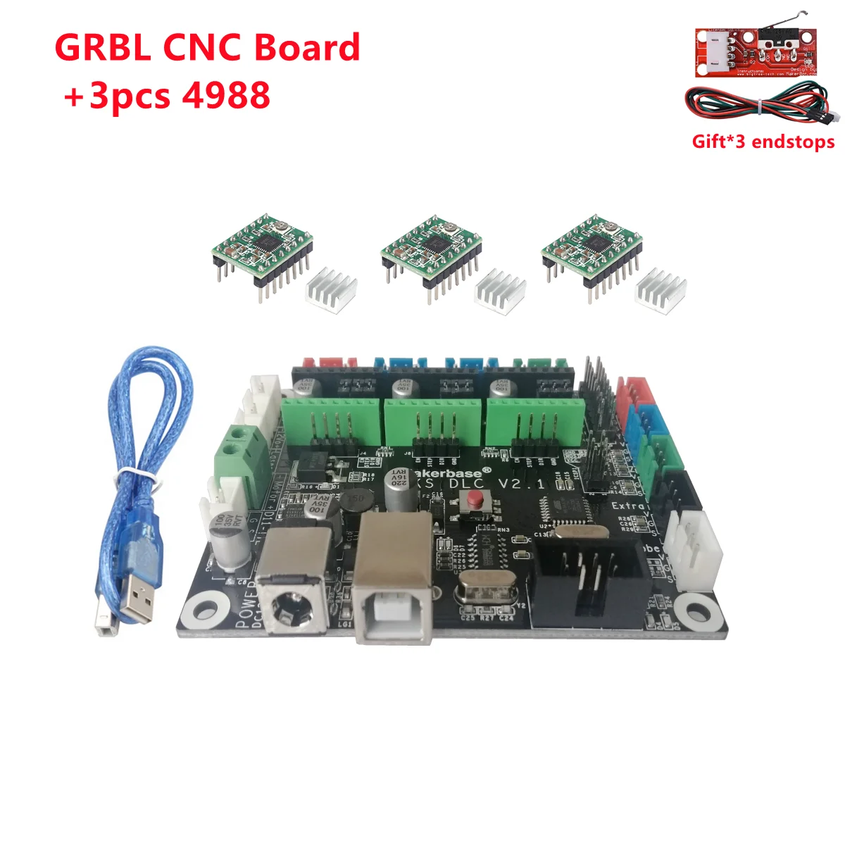 Плата управления GRBL CNC 3 осевая плата лазерным драйвером ЧПУ щит v3 расширения arduino