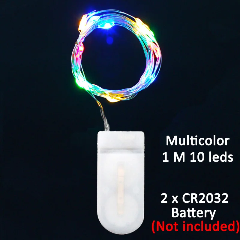 1m 10led multicolor 2 м вино с пробкой пробка для бутылки светодиодный свет гирлянда Счастливого Рождества украшения для дома украшения счастливого Нового года Рождественский Декор - Цвет: 1m 10led multicolor