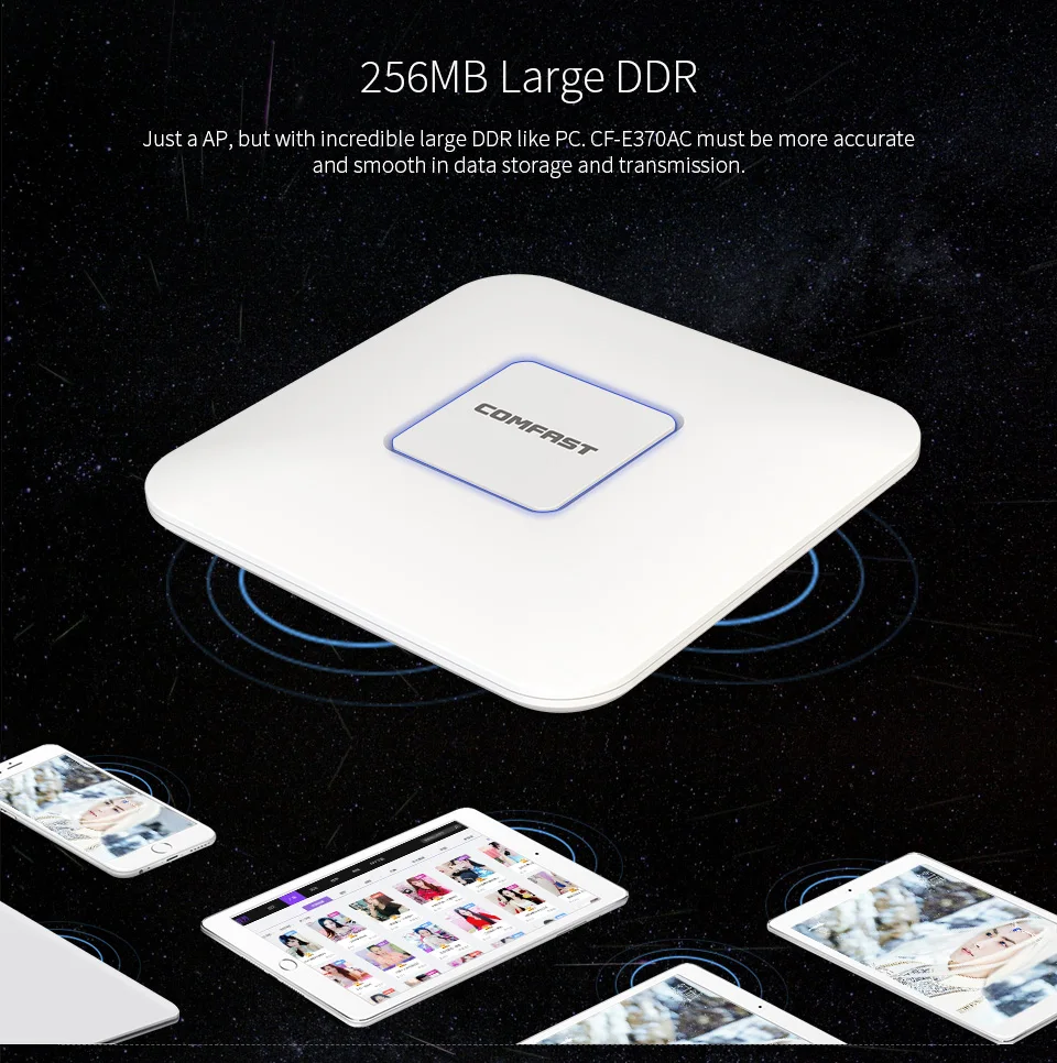 1200Mbps Wireless WiFi AP Access Point Dual Band 2.4Ghz+5.8G Indoor Ceiling AP Wifi Signal Extender/Booster/Reapter