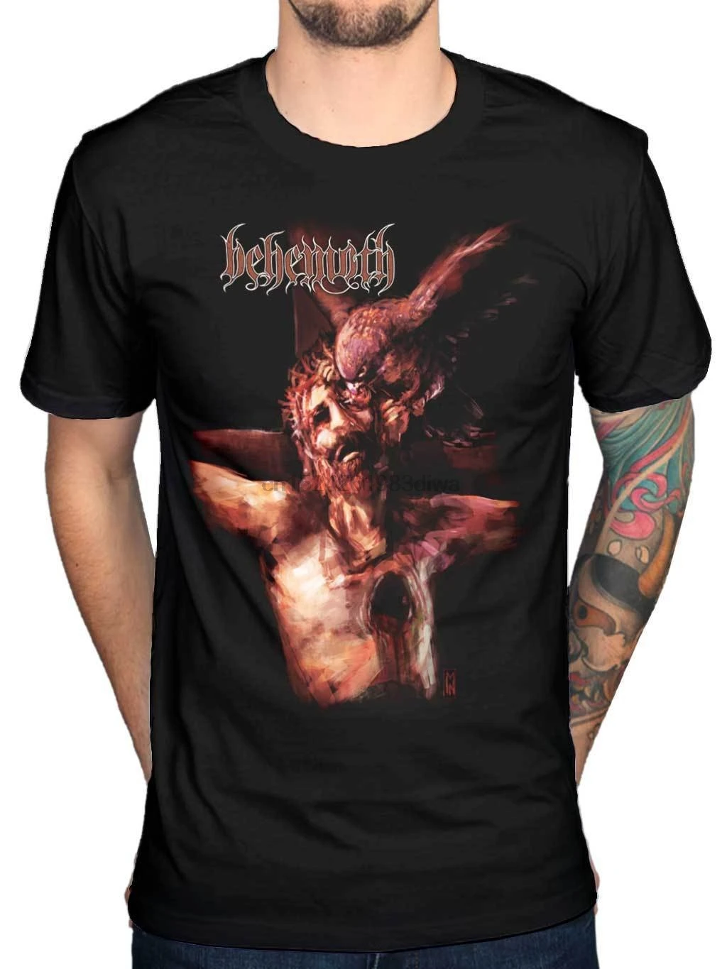Behemoth Christ t shirt Hardcore Satanist Album Angel Abyssus Abyssum новые 2019 Модные мужские футболки|Мужские
