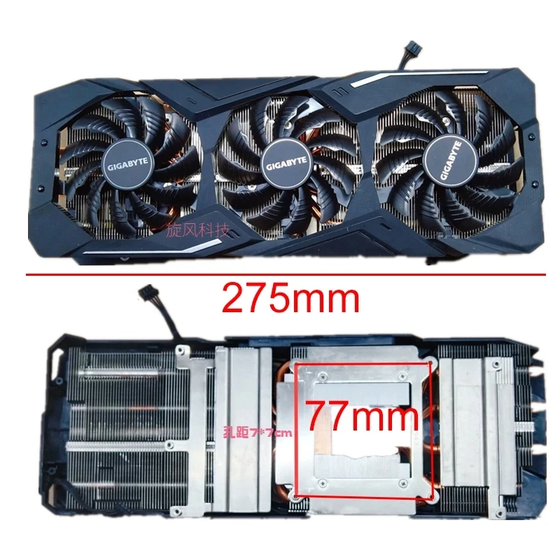 Brand new original 75mm 4pin PLD08010S12HH T128010SU GPU fan suitable for Gigabyte RTX2070 radiator cooling fan