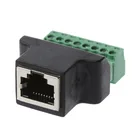Для видеонаблюдения штекер цифрового соединения Jack RJ45 Ethernet Женский мама к 8 Pin типа Винтовые клеммы разъема Мужской до 8 контактный терминал AV адаптер блока кабельного
