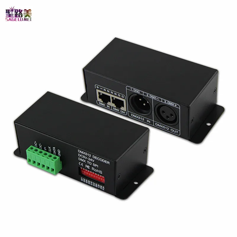 BC-802 led DMX512 to SPI(TTL) конвертер декодер выходной сигнал 6803/1809/8806/9813/3001/2801 светодиодный