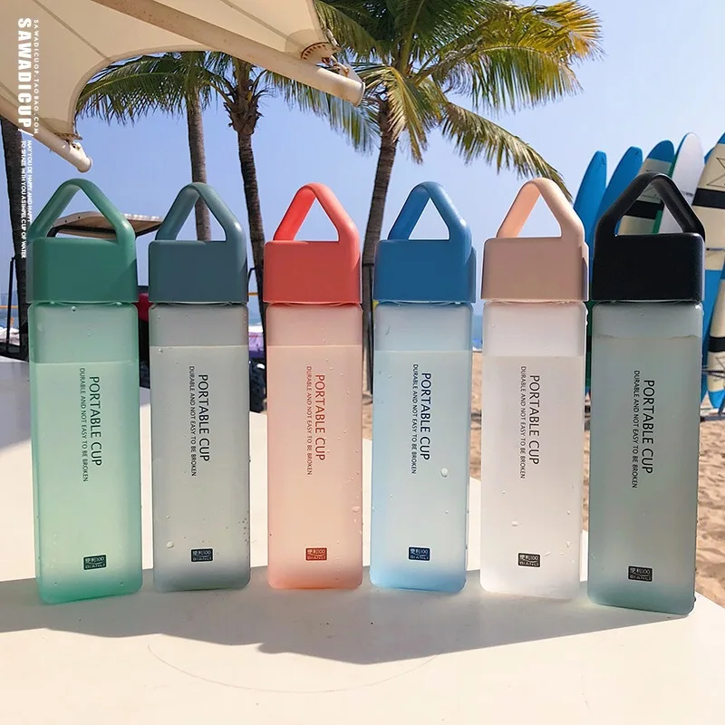 Креативная квадратная чашка для воды портативная герметичная Студенческая