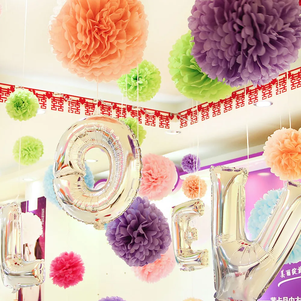 5 шт. 8 дюймов помпоны из оберточной бумаги украшения для свадебной вечеринки