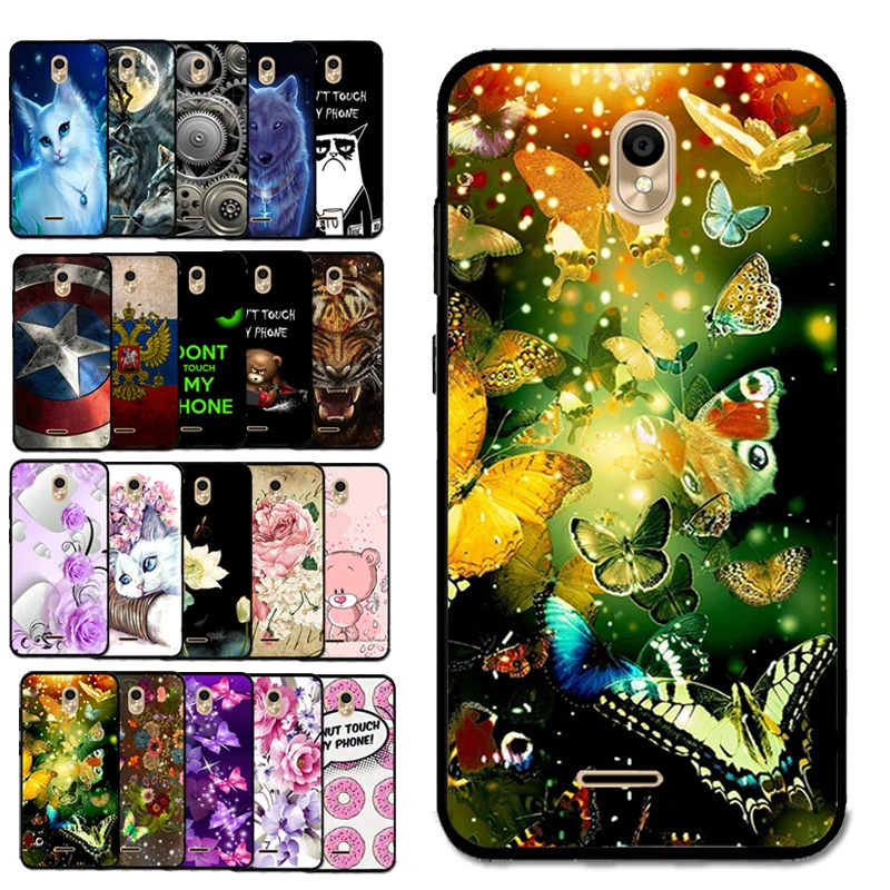 Для BQ 5302G Женская модная яркая бабочка цветок чехол для принтера ТПУ телефона