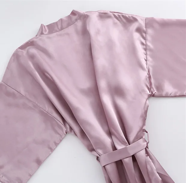 adult mauve C& Fung Быстрый персонализированный Атласный халат-кимоно для женщин, для свадебной вечеринки, банный халат подружки невесты, детское платье с цветочным узором для девочек, халаты - Цвет: adult mauve