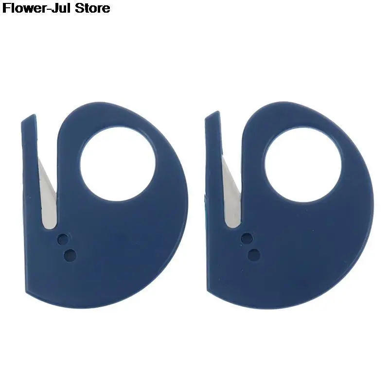 

2pcs Mini Plastic Letter Opener Sharp Mail Envelope Opener Safety Papers Cutter 5.6*4.6*0.2cm