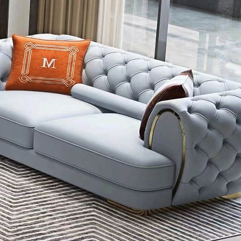 ELH итальянский светильник роскошный кожаный художественный диван мебель для