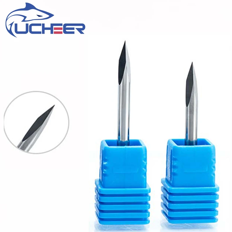 UCHEER из 2 предметов 3 175 мм tip0.2 Edge карбида Pypamid биты хорошее качество гравировальный