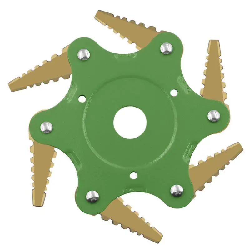 

For Garden 6 Steel Sawtooth Garden Lawn Mower Blade Manganese Steel Grass Trimmer Brush Cutter Head Lawn Mower Accessories