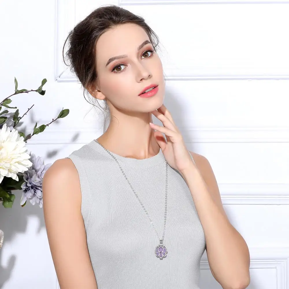 

Eudora 20mm Harmony Bola Ball egg Cage Pendant French Iris style Necklace fit DIY Chime Ball Jewelry For Women K361