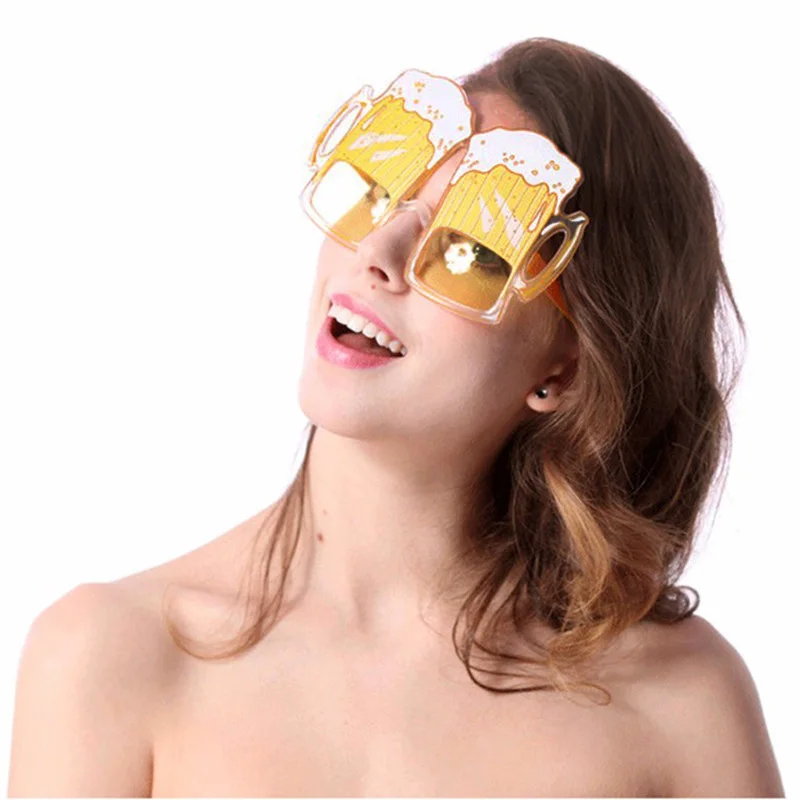 

Men Women Kids Cute Beer Shaped Glasses Plastic Oktoberfest Goggles Children Gifts Party Supplies HANW88