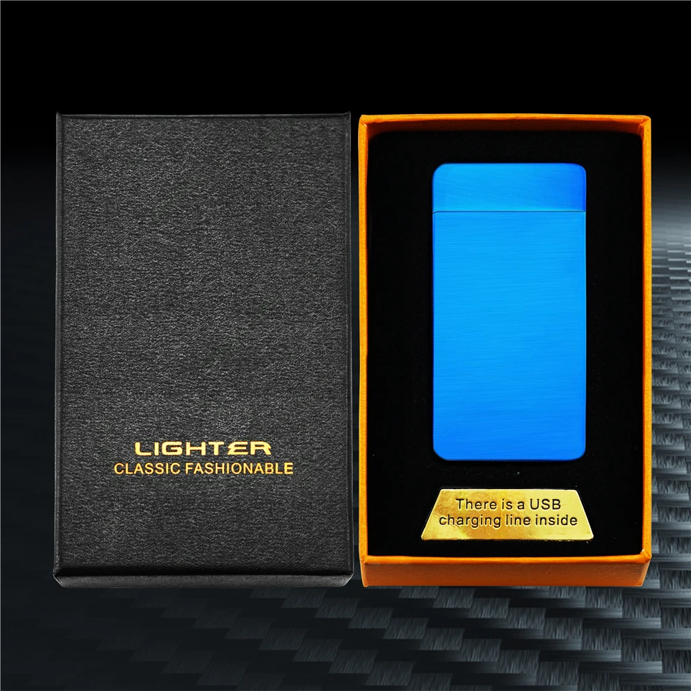 Портативная металлическая зажигалка с разъемом USB плазменная двойной дугой