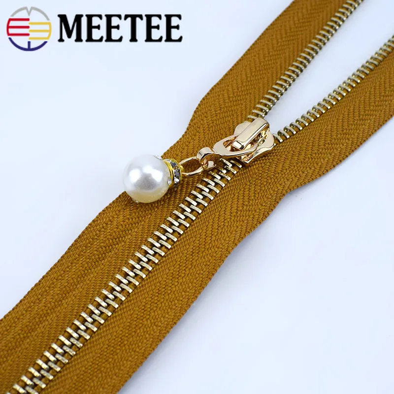 Meetee 85 см 1/2 шт 5 # металлическая молния золотые зубы открывающийся автоматический