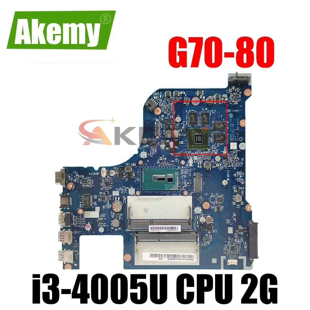 

AILG1 NM-A331 для Lenovo Ideapad G70-80 Z70-80 материнская плата портативного компьютера с i3-4005U процессор 2G DDR3L материнская плата протестированная 100% работа