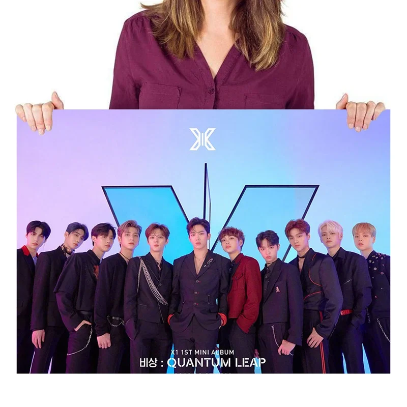 Kpop X1 поддержка рук баннерная ткань повесить плакат для фанатов коллекция подарок произвести один квантовый скачок флэш