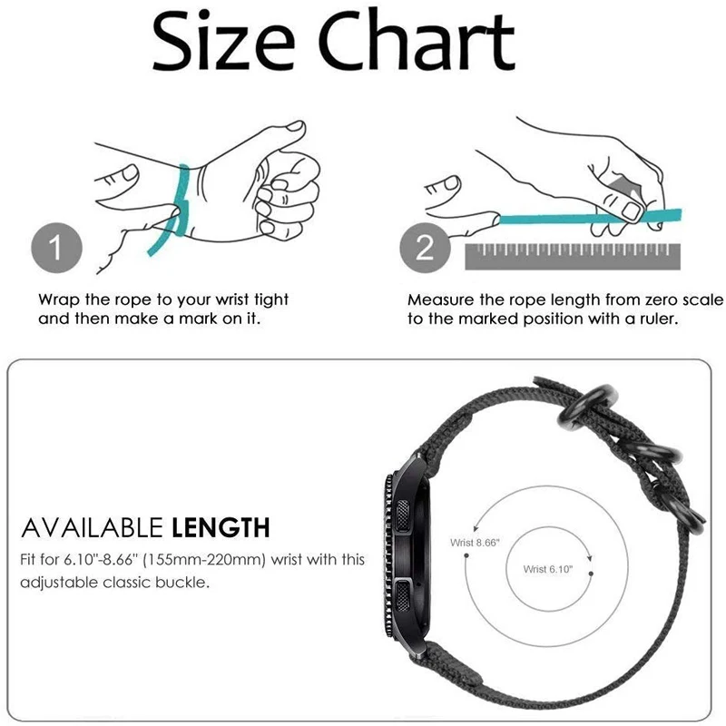 Часы Galaxy 46 мм для Gear S3 Frontier galaxy watch 42 Amazfit Bip huawei Gt Nato ремешок 22 20 18/24 часы браслет |