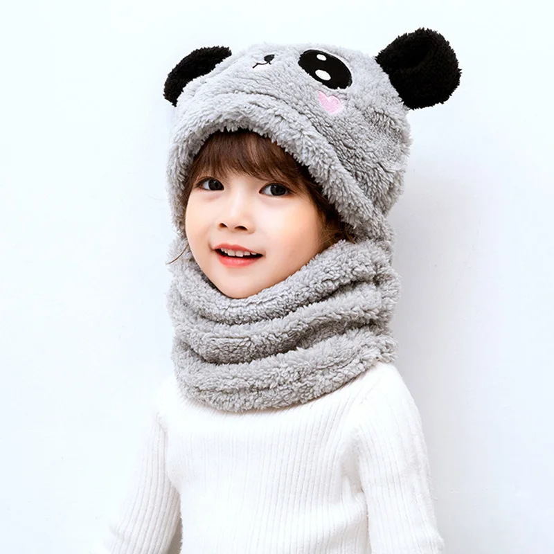 Детский бархатный теплый милый осенне зимний модный слюнявчик для мальчиков и