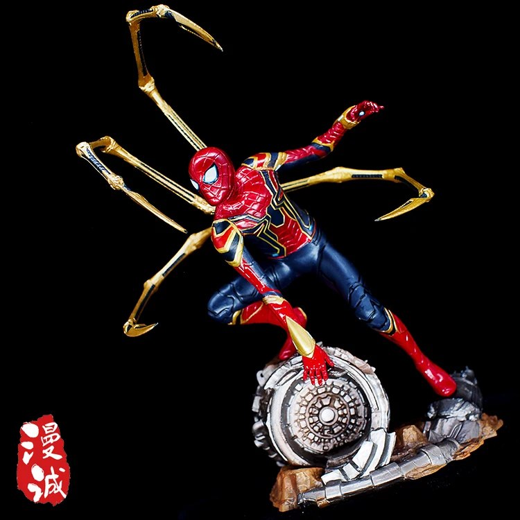 

Premium Version Iron Spiderman Heroes Expedition Movable joints Figure Doll Model Statue Car Decoration Gift Children's Toy