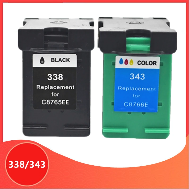 Сменный картридж для hp 338 343 hp338 hp343 чернильный Deskjet 460C 5740 6520 6540 6840 Photosmart 8150 |