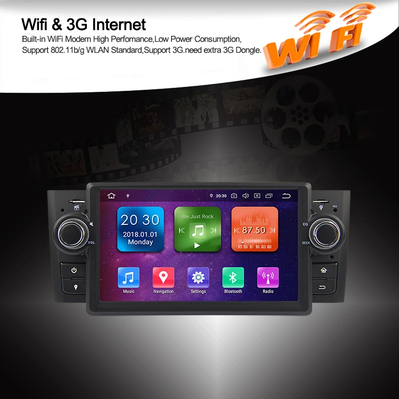 Android 9,0 Восьмиядерный 4G ram 64G rom gps навигация " автомобильный DVD мультимедиа для Fiat Grande Punto/Linea 2007-12 с радио/BT/RDS