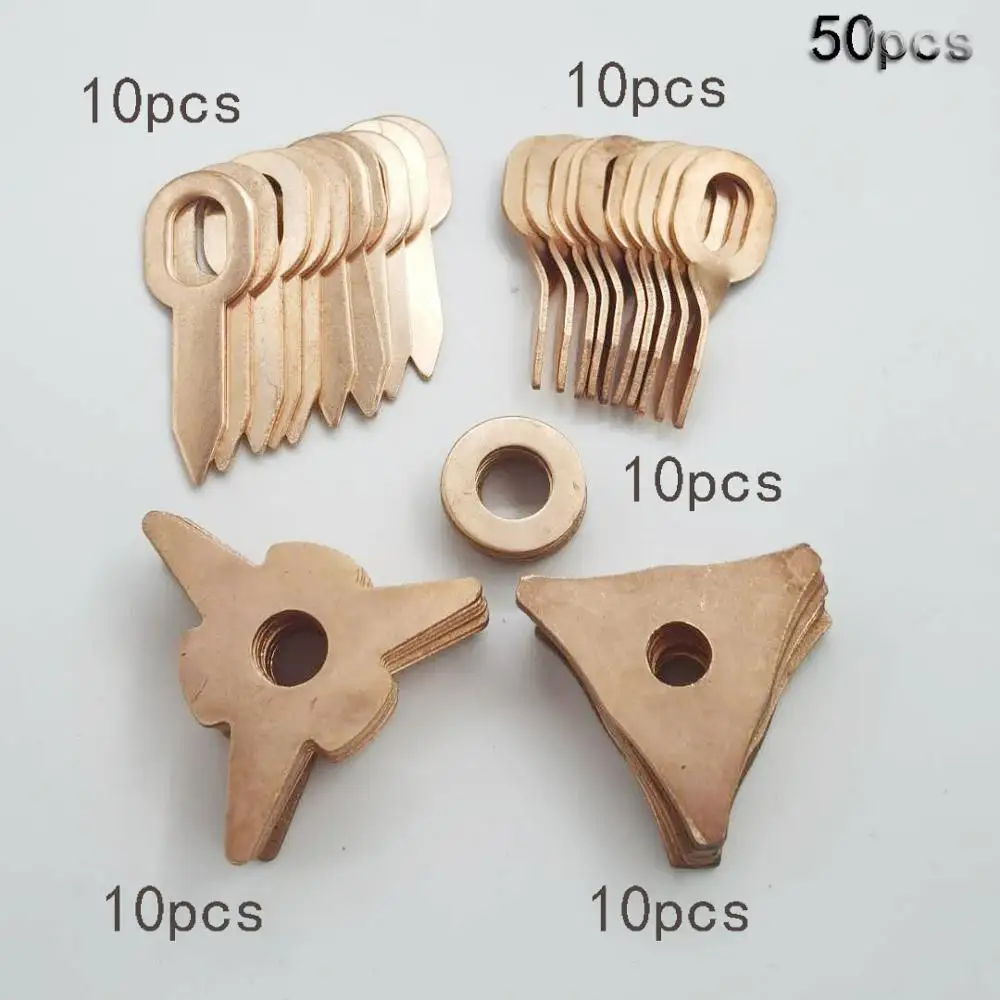 50шт./упаковка Треугольные шайбы для вытяжки зубов Ремонт автомобиля пластины металла Точечная сварка Сварочная пушка Аксессуары Расходные материалы.