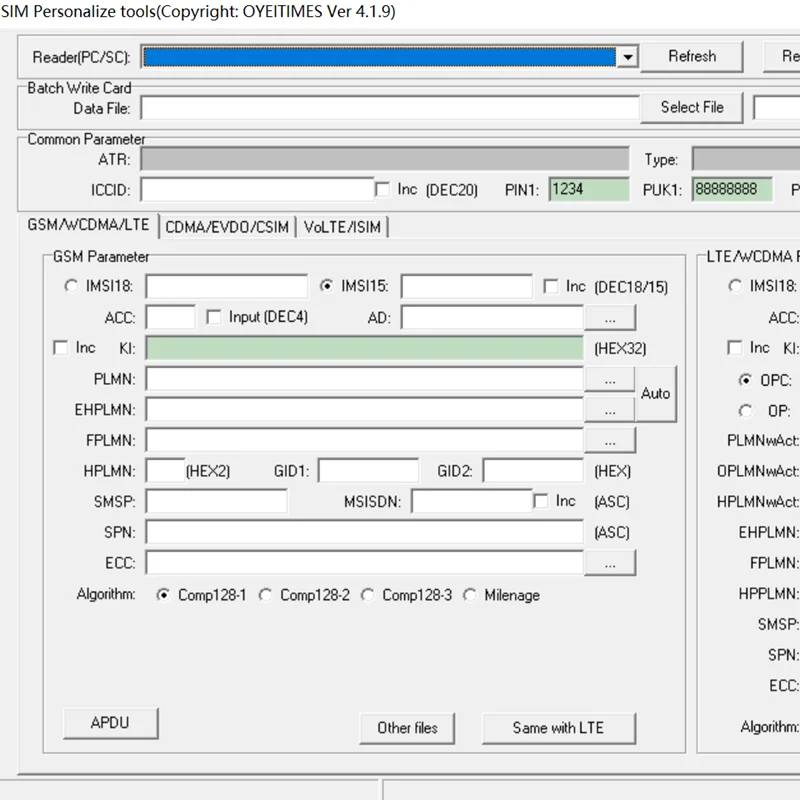 OYEITIMES Newest Powerful 4.1.9 Blank SIM Card Software 5G SIM Card Software SIM Card Software COM128/XOR/Milenage 2G/3G/4G/5G