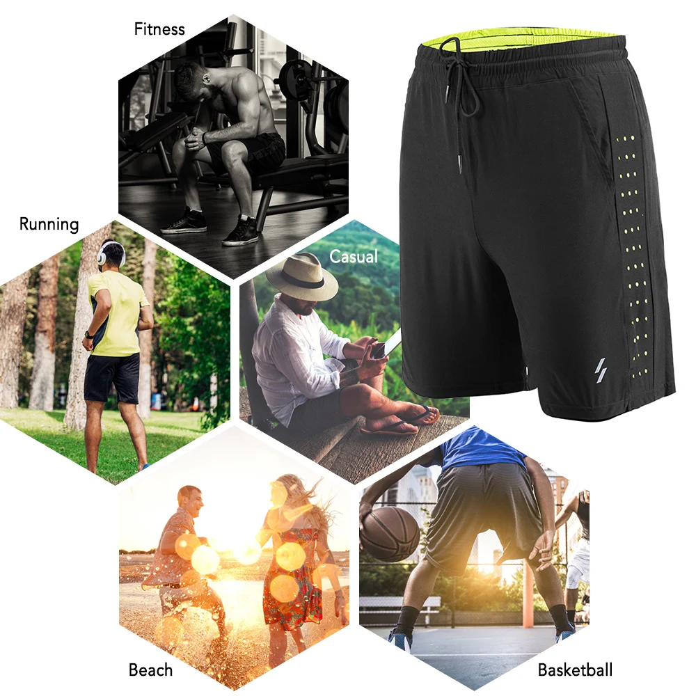 Шорты мужские для бега быстросохнущие дышащие тренировочные активного отдыха