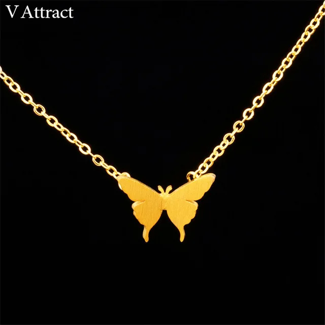 V привлечь animali Jewelry Нержавеющая сталь милые бабочки Ожерелья для мужчин кулон 2017
