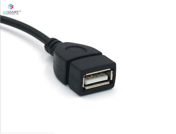 20 см Автомобильный mp3 Кабель-адаптер USB female to 3 5 мм u-диск подключение 12В