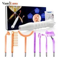7 in 1 high frequency facial machine portable handheld skin therapy machine 7pcs neon argon wands acnewrinkles treatment