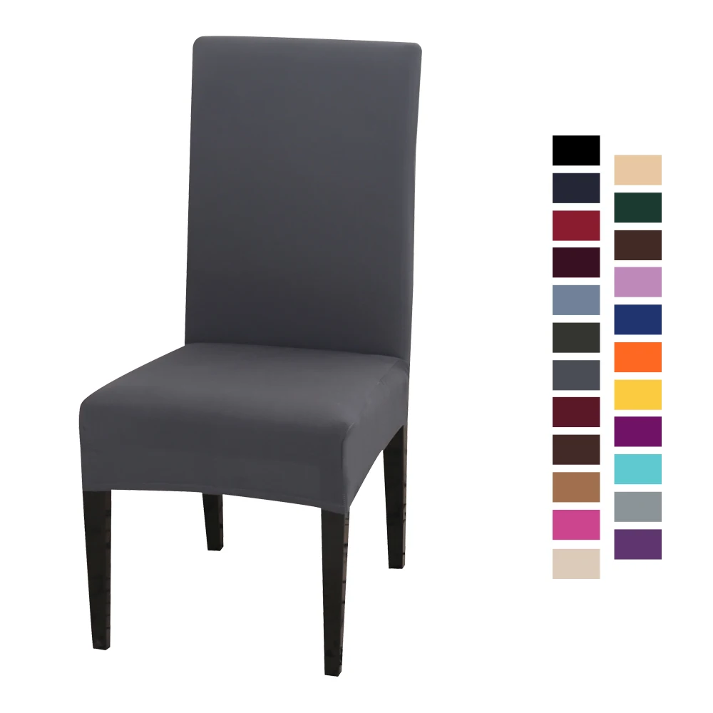 1/2/4 шт однотонные чехлы на кресла стрейч спандекс универсальные съемные Защитные