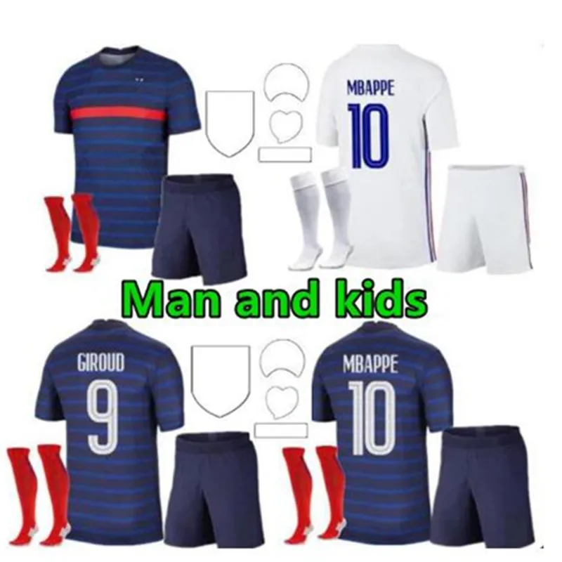 

Fan version 2021 Francia Men Zidane kits Kids HENRY men's football Jerseys