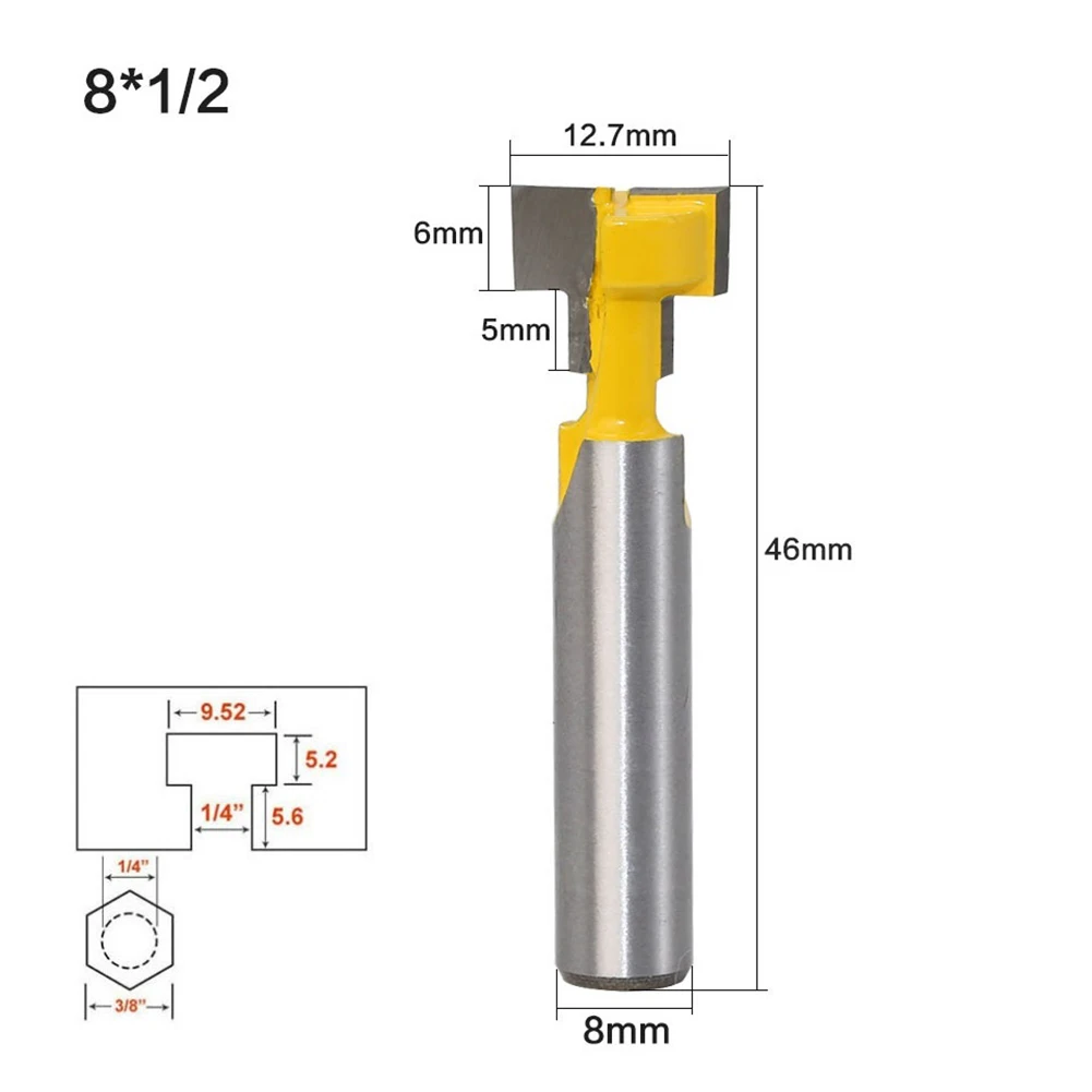 

Router Router Bits Bits T-Slot Cutter Woodworking Woodwork 8mm Shank Hot