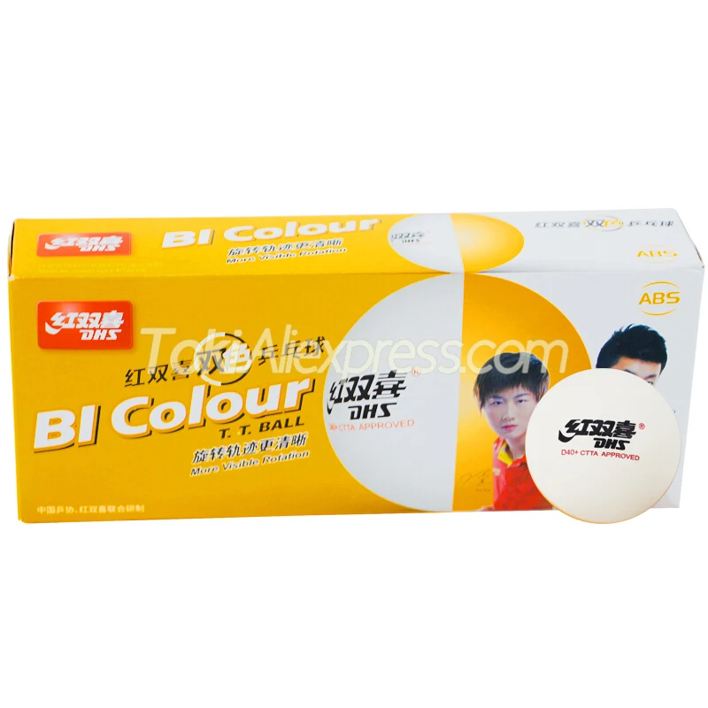 

DHS BI Colour / Double Color Table Tennis Ball ABS Plastic Original DHS Ping Pong Balls