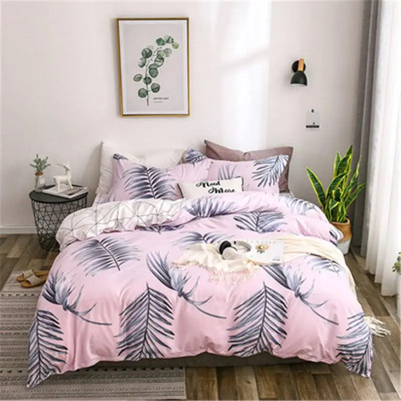 

40Pink 4pcs Girl Boy Kid Bed Cover Set Duvet Cover Adult Child Bed Sheets And Pillowcases Comforter Bedding Set 2TJ-61007