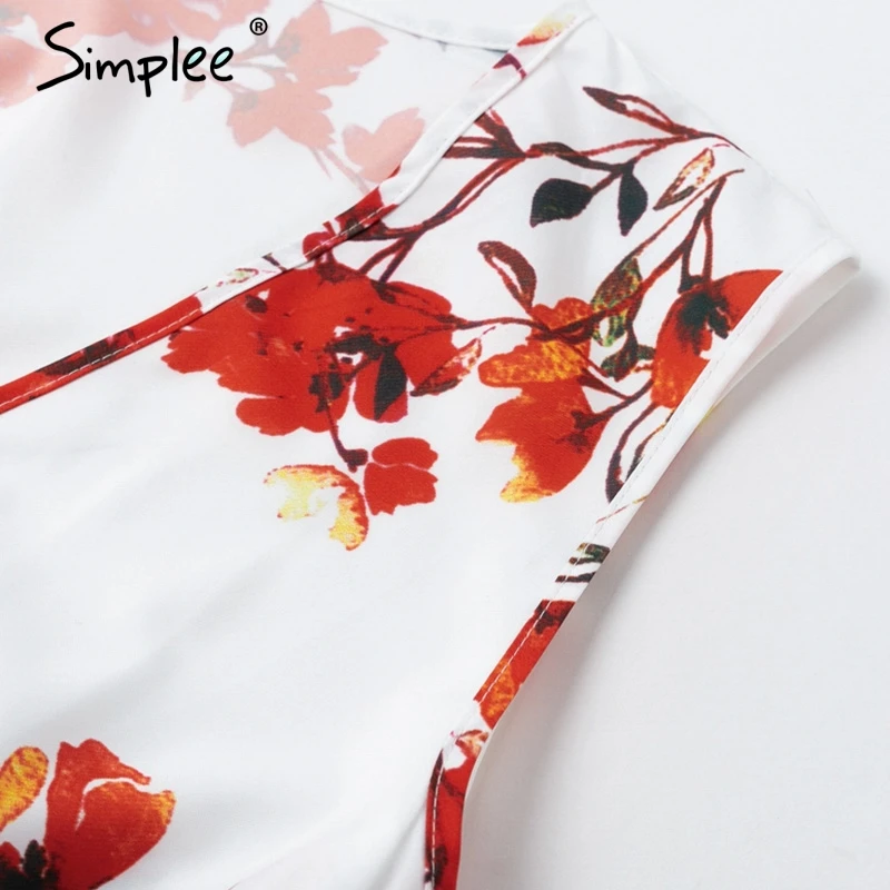 Летнее женское длинное платье Simplee с цветочным принтом элегантный сарафан в