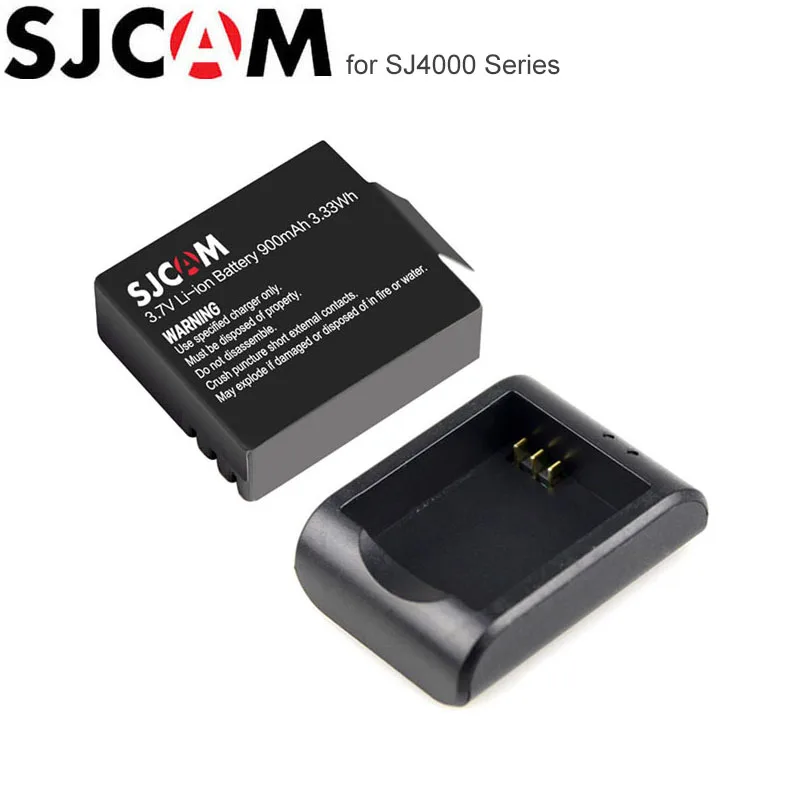 Аккумулятор SJCAM SJ4000 + 1 шт. зарядное устройство для оригинальной SJ CAM WiFi SJ5000 SJ5000X Elite