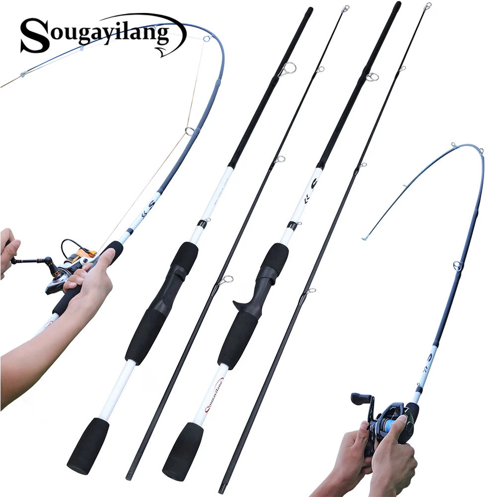 

Sougayilang 2/3 Sections Glass Fiber Spinning/Casting Fishing Rod Ultralight Weight Fishing Pole Travel Rod Fishing 1.7/1.75m