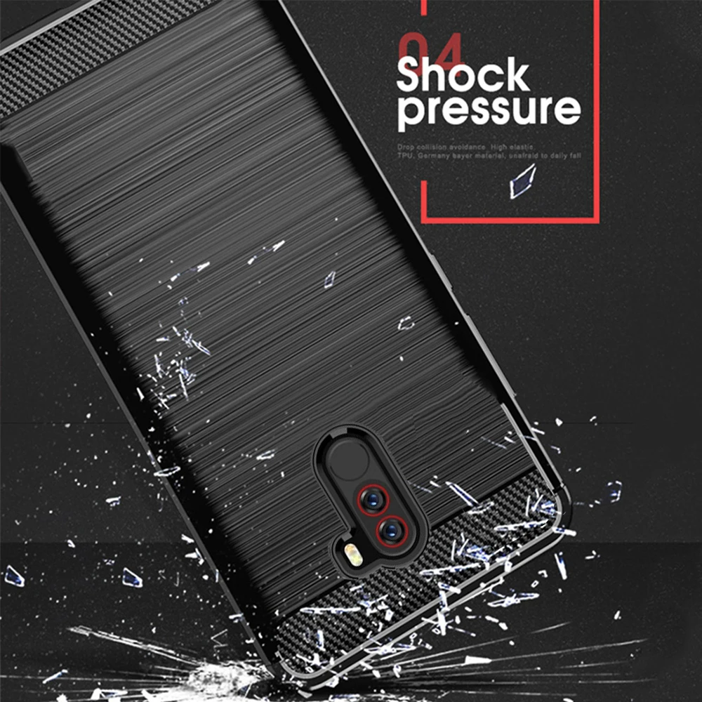 Carbon fiber Cover Shockproof Phone Case For Xiaomi Redmi Note8 Pro Pocophone F1 GO 7 K20 Mi CC9 8 8Pro Play 9 9SE |