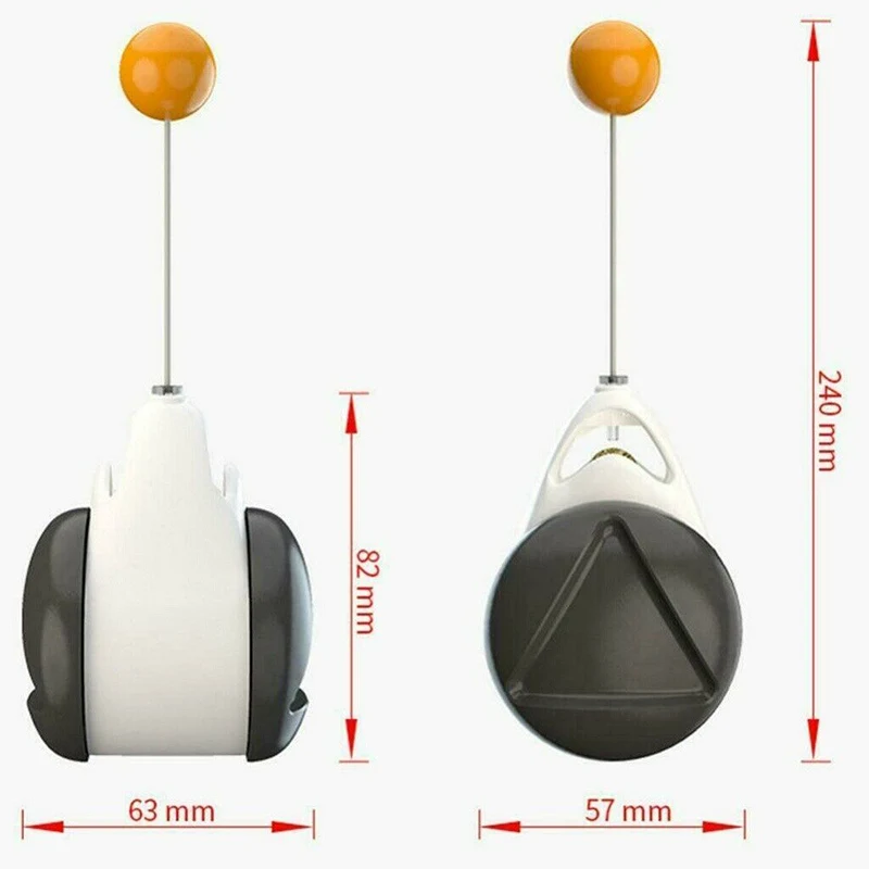 

Smart Pet Cat Toy with Wheels Automatic No Need Recharge Cat Toys Interaction with Rotating Mode