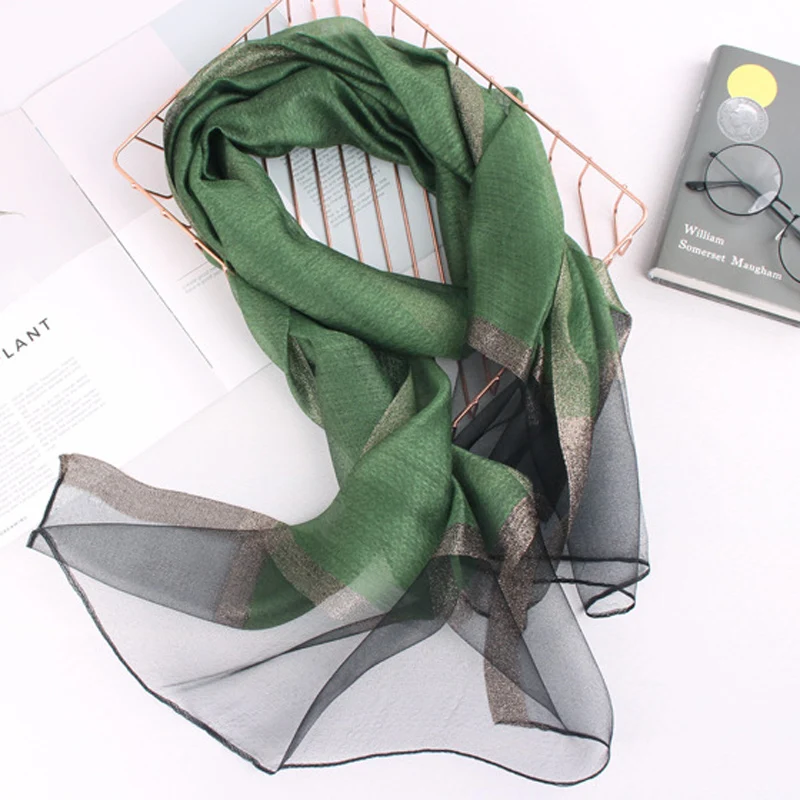 Популярный шарф шаль Шелковый шерстяной высококачественный женский осенне