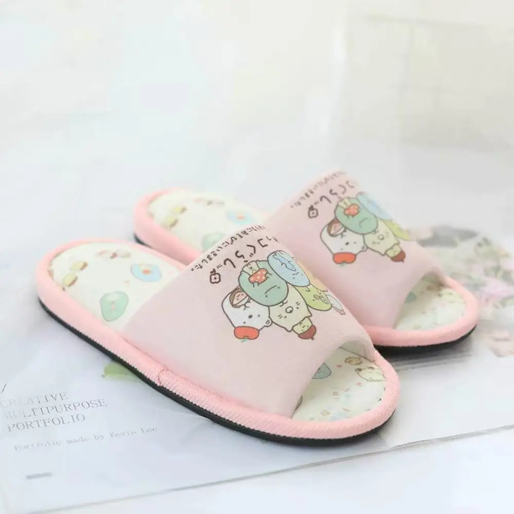 Симпатичные Красивые женские тапочки Sumikko Gurashi домашняя мягкая женская обувь для