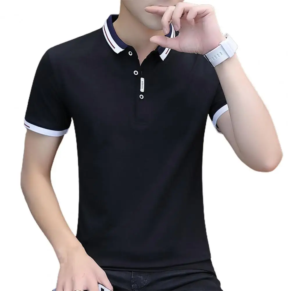 

80% Hot Sales!!! Men Shirts Short Sleeve Elastic Summer Slim Fits Plain T-shirt for Sport