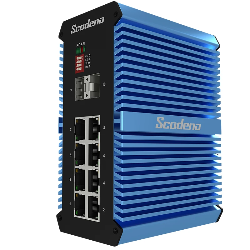 Уличный Промышленный Коммутатор Ethernet PoE гигабитный Неуправляемый коммутатор 250