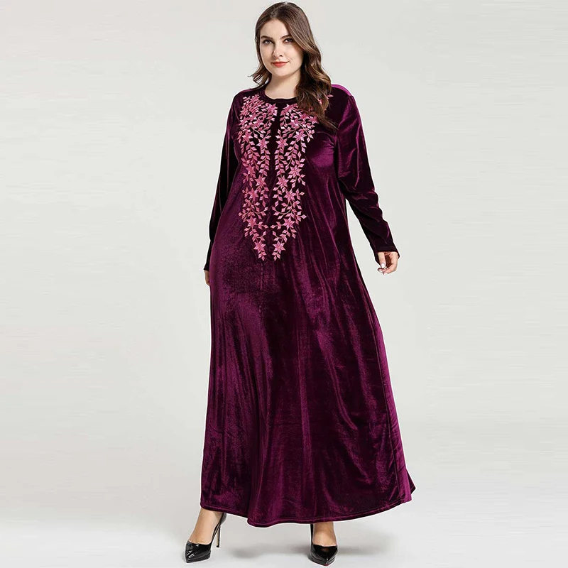 Средний Восток большой размер женское исламское турецкое золотое бархатное с