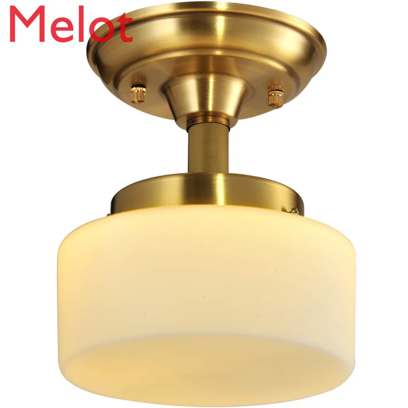 

European Style Copper Entrance Corridor Lamp Ceiling Lamp American Style Balcony Entrance Porch Lamp Gorgeous and Exquisite