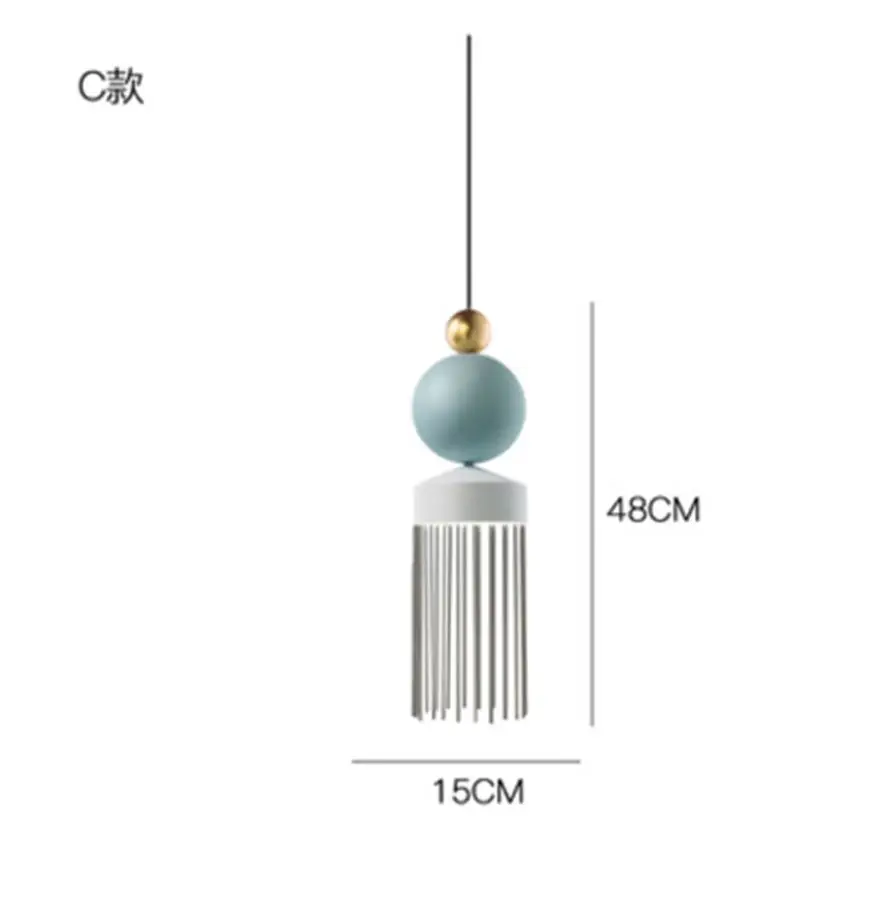 C Скандинавский итальянский дизайн с кисточками роскошные подвесные светильники для гостиной магазин одежды вилла подвесной светильник светодиодный подвесной светильник - Цвет корпуса: C